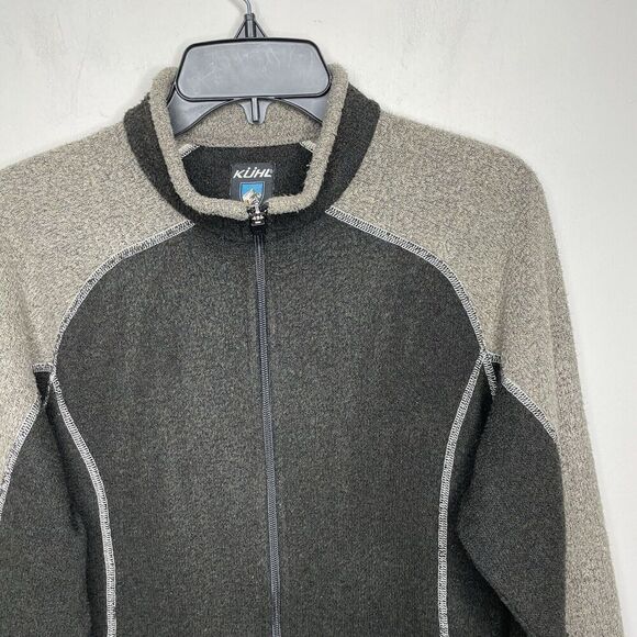 KUHL Alfpaca Fleece Jacket Women Medium Full Zip Brown Green Gorpcore Outdoor - Picture 2 of 13